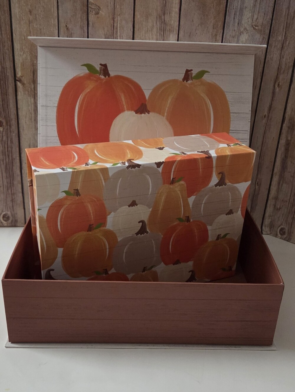 Pooch & Sweetheart Autumn Pumpkin Pattern Boxes Set of 2